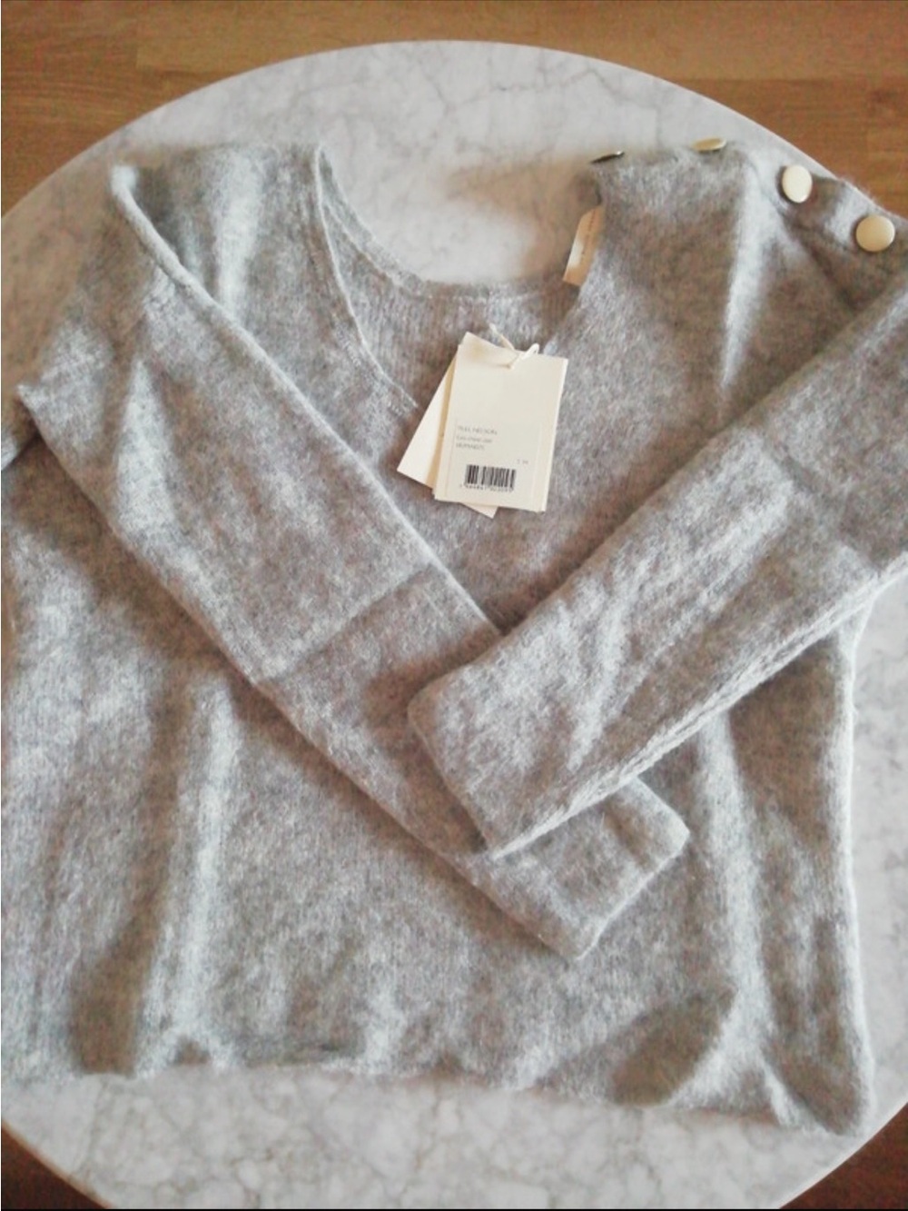NWT Sezane Nelson Sweater Gray Mohair Alpaca Size M